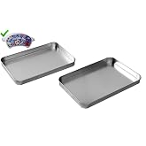 Premium Steel Baking Trays compatible with Easy Bake Ultimate Oven | 2-Pack | Accessories for Cooking Easy Bake Oven Mixes | Easy Bake Oven Tray | Measures 5.5"L x 3.63"W x 0.5"H