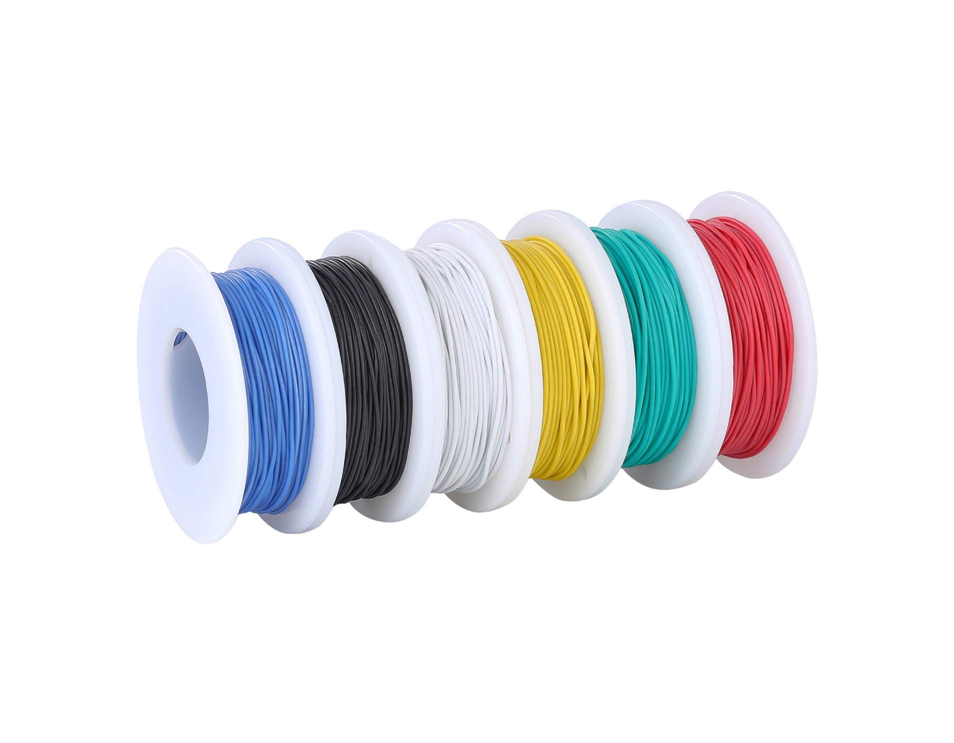 TUOFENG 28AWG Electronics Wire kit, Colored Wire Kit 0.08mm²Flexible Silicone Wire(6 Different Colored 13 Meter spools) 300V Insulated Wires Tinned Copper Wire — image 1