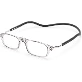 Calabria Snap Magnetic Bridge Front Connect L-XL Reading Glasses Clear or Blue Light Lens Men Women Around Neck Hang Readers