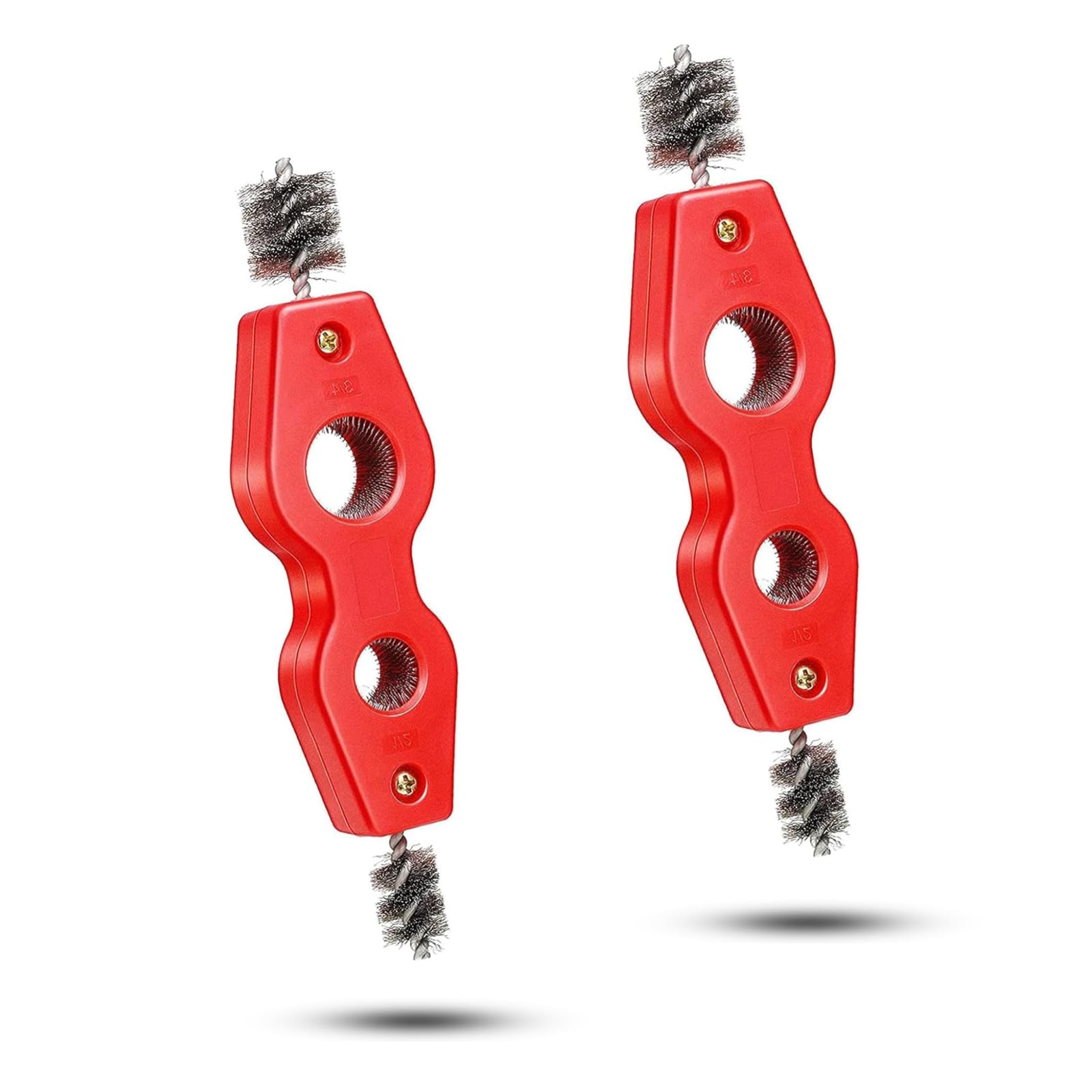 Zhouocea 2 PCS Copper Pipe Cleaner Brush Professional Pipe Deburring Brush Tool Pipe Reamer Tool for Copper PVC PPR Pipe and Soft Steel Tubing Plumbers Brass Aluminum Pipes