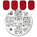 Born Pretty Rose Nail Art Stamping Plate Flower Template Image Plate BP73
