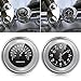 Misika Motorcycle Handlebar Clock Thermometer Waterproof Dial Noctilucent 7/8 and 1 Handlebar Mount for Yamaha Kawasaki Honda Suzuki Harley
