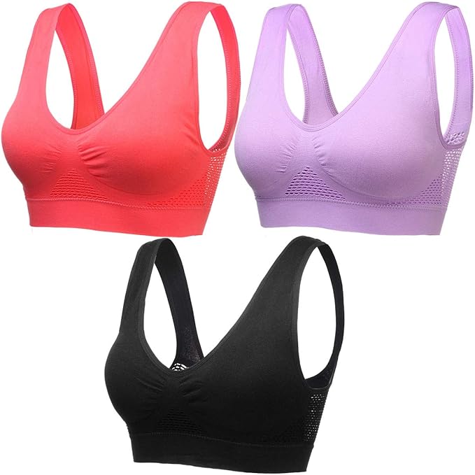 Zpllsbratos Damen Sports Bh Ohne Bugel Grosse Grossen Push Up Polsterung Atmungsaktiv Fur Joggen Yoga Fitness Amazon De Bekleidung