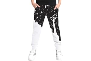 UNICOMIDEA 6-16T Boys Pants Girls Funny Joggers Sports Sweatpants with Drawstring