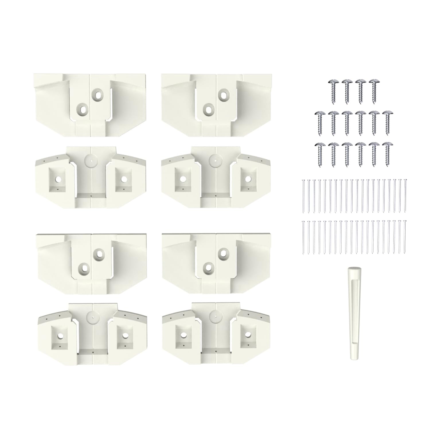 平安伸銅工業 LABRICO 最大使用荷重40kg 浮かせる家具強力ブラケット 2本用(本体4個・ねじ付き)ホワイト FXO-23商品画像