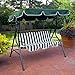 Coral Coast Tortuga Cay 2 Person Striped Adjustable Tilt Canopy Metal Swing- Dark