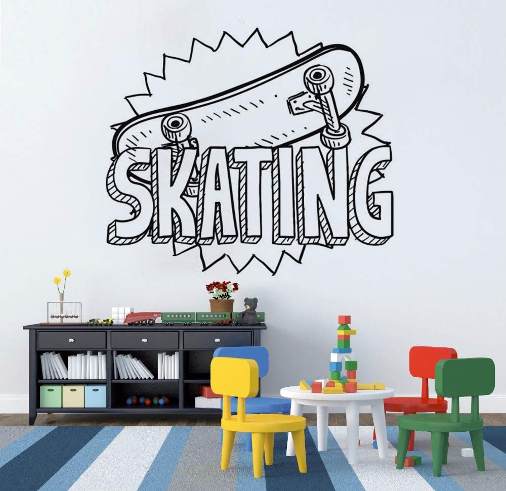 Home Accessories 49cm Mmzki Skateboard Vinyl Sticker Skating