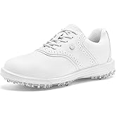 DARIBOM Mens Golf Shoes Traditions Fixed Nailless Sole Waterproof Spikeless Size 7.5-14
