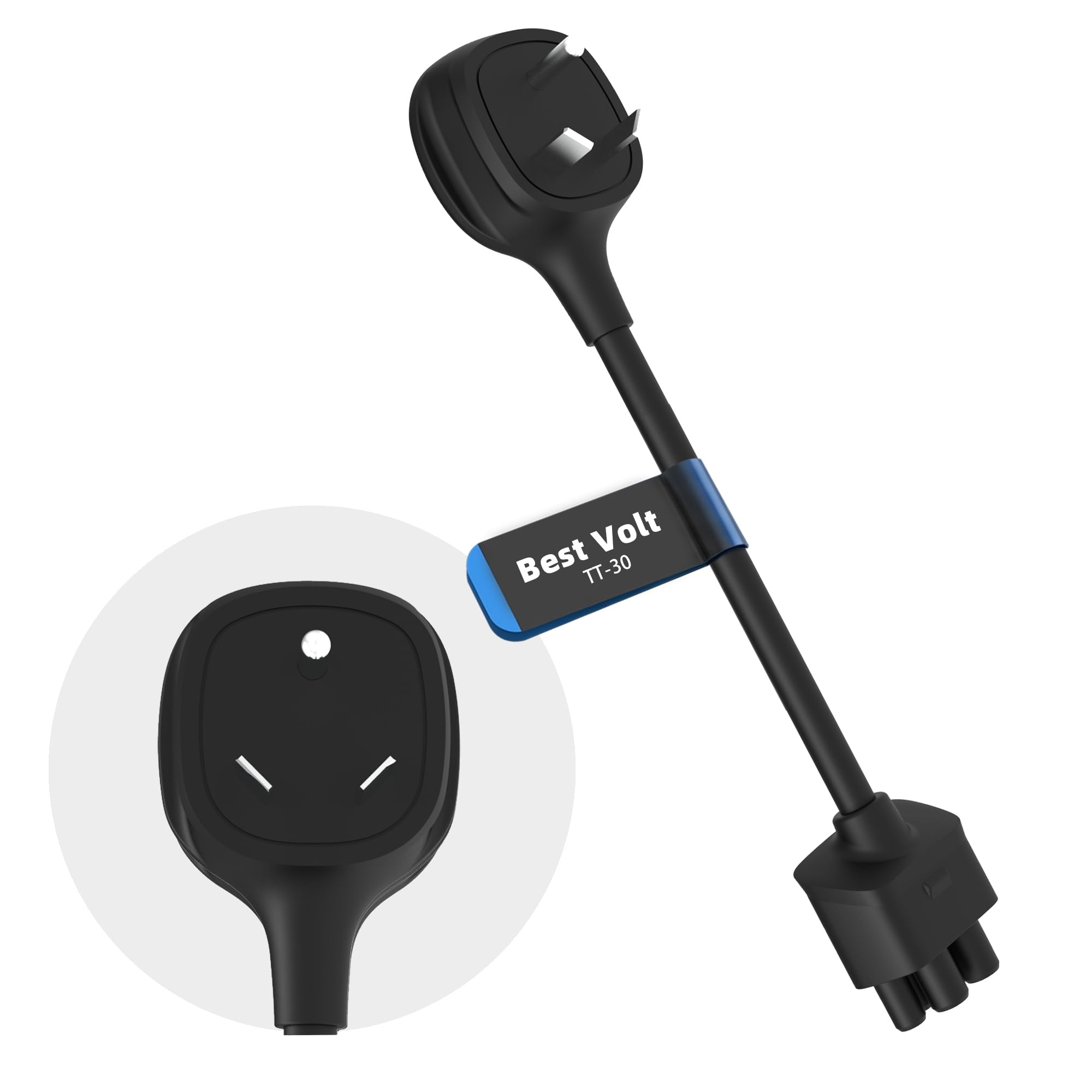 Photo 1 of Premium Adapter for Tesla Gen 2 Mobile Charger | Connect to 240V Outlet | 24 Amp Charging | 10 Inch Length (TT-30)