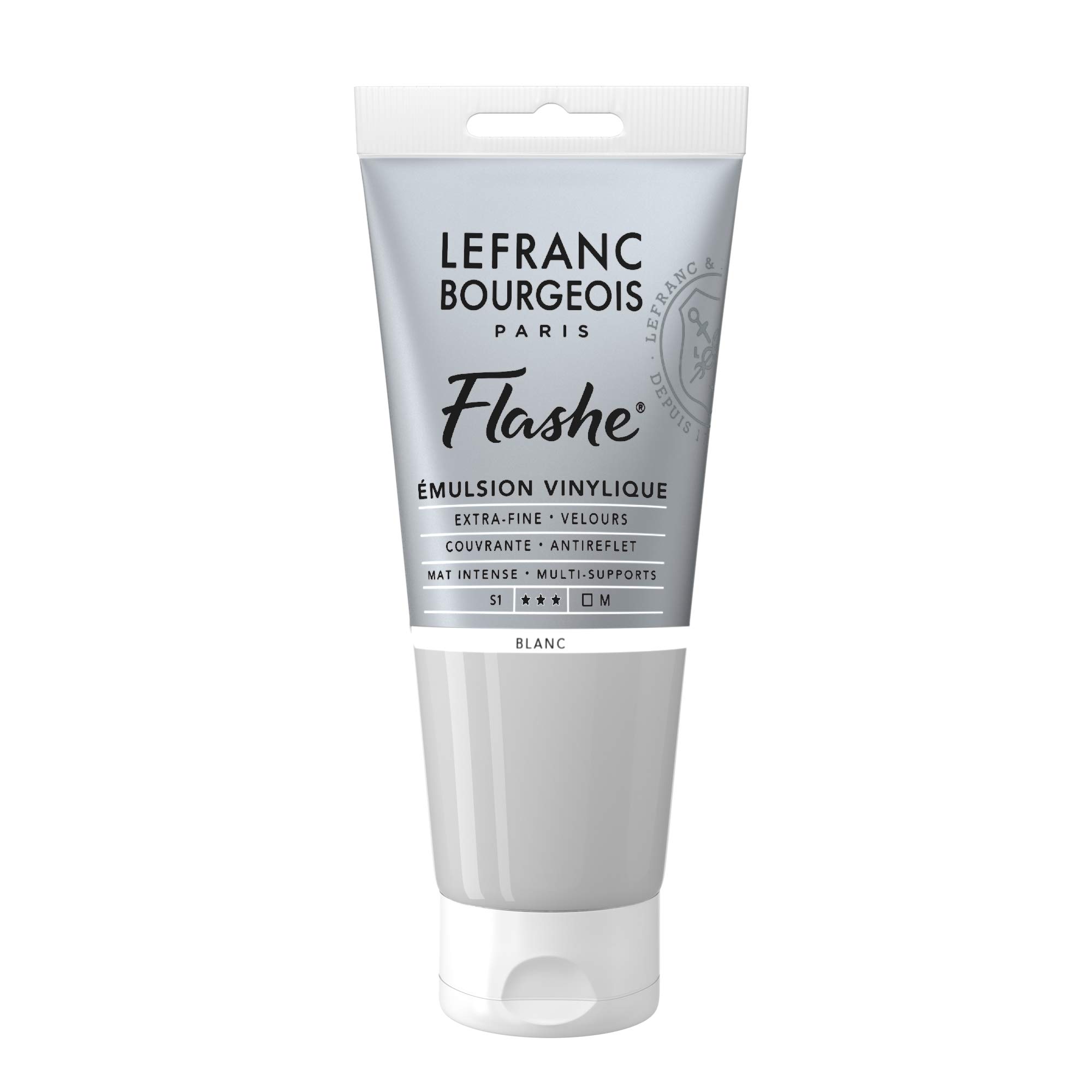 Lefranc Bourgeois Flashe, Extra-Fine Acrylic Vinyl Emulsion, Artists Quality, White, 80ml Tube — image 1