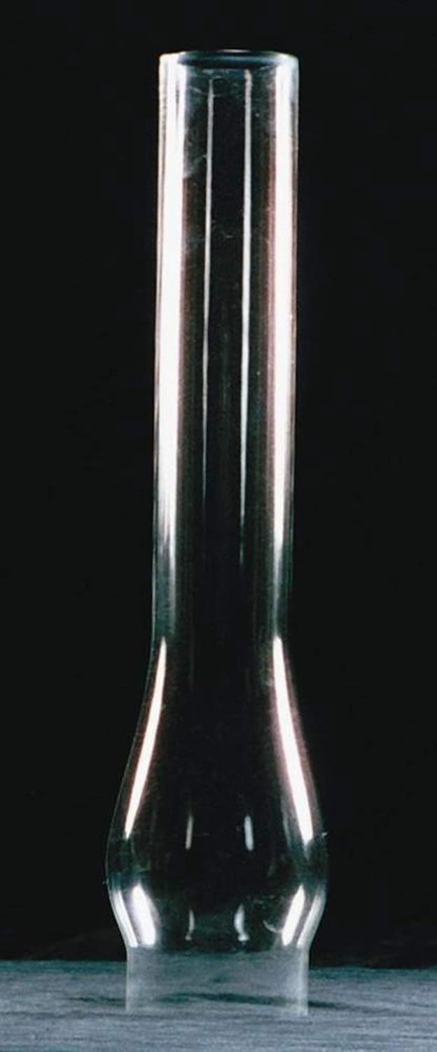 Oil Lamps & Accessories - Clear Glass Lamp Chimney, Replacement Hurricane Globe Measures 2 5/8 Inch Diameter Base x 14 Inches High for Oil or Kerosene Lanterns