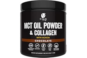 Bean Envy MCT Oil Powder with Collagen and Acacia, 1.1 Pounds(17.6 Ounce), Gluten & Dairy-Free, Keto Creamer for Coffee, Ice Cream, Shakes and Smoothies (Chocolate)