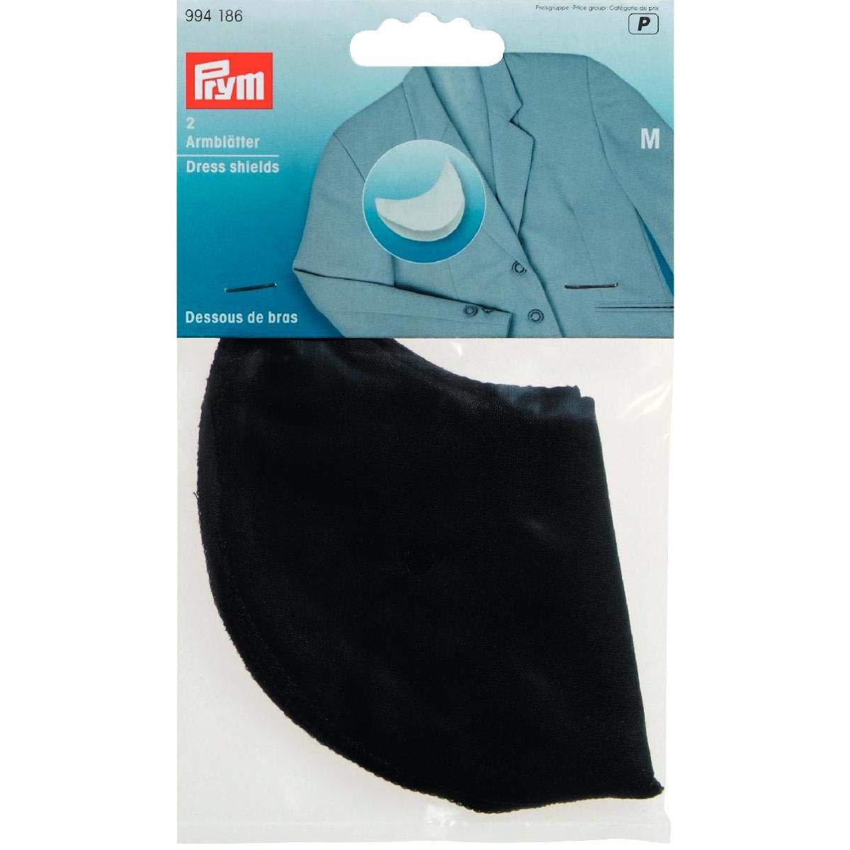 Prym Dress Shields Size M black 100% Cotton, Polyester