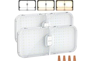 MODOFO RV Lights Interior, 3-Color RV Led Lights Interior 12v,Super Bright 204 LEDs Dome Light Fixture for RV Accessories, Camper, Car, Trailer, Boat, 10 Levels of Brightness, 1800 LM