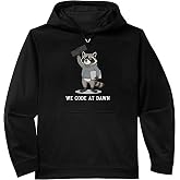 We Code At Dawn Funny Raccoon Programmer Software Engineer Performance Hoodie