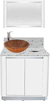 Mayakoba Sonoma Bathroom Sink Marble Top Tall Faucet Perfect For Bathroom Vanity Restaurant Spa Salon White Cabinet Brown Bowl Amazon Com