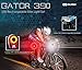 BLITZU Gator 390 USB Rechargeable LED Bike Light Set, Bicycle Headlight Front & Free Rear Back Tail Light. Waterproof, Easy to Install for Kids Men Women Road Cycling Safety Commuter Flashlight Blue
