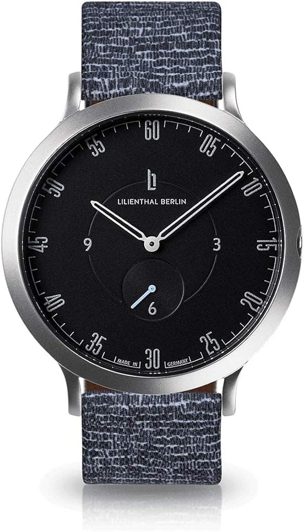 Lilienthal Berlin L1 Unisex Watch Silver Black Cobblestones/Grey Made