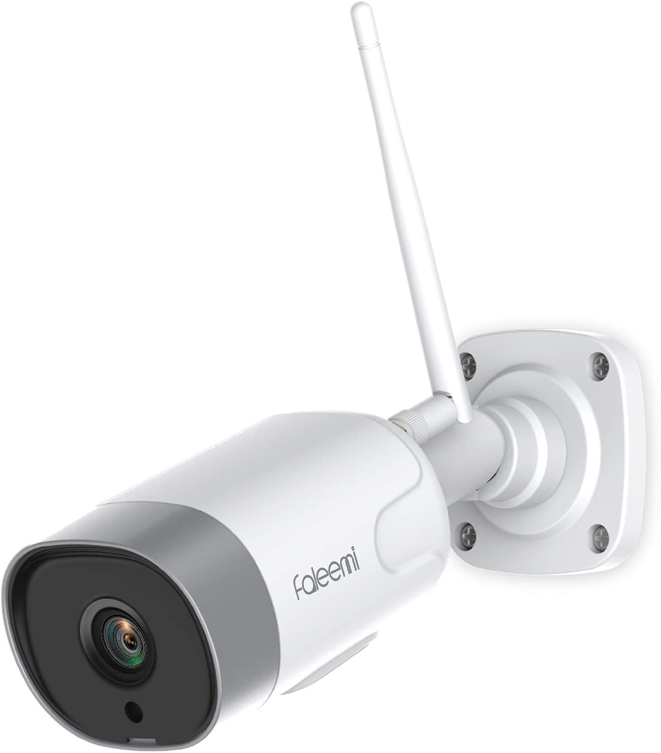 WiFi Outdoor Camera, Faleemi 1080P Home WiFi Camera with Night Vision, Motion Detection, 2-Way Audio, IP66 Waterproof, SD Card Slot and Cloud Storage, Compatible with Android/iOS