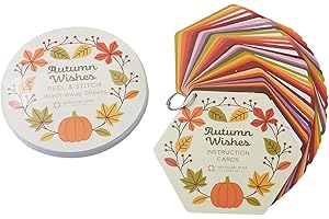 MISSOURI STAR QUILT CO. Missouri Star Autumn Wishes Peel & Stitch Design Pack – 25 Preprinted 5" Wash-Away Embroidery Sheets with Instructions – Fall Embroidery Patterns for Quilts, Crafts & DIY Home Décor