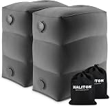 Maliton Inflatable Foot Rest for Travel 2 Pack Dark Grey Adjustable Height