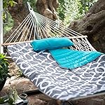 Algoma 11 ft. Cotton Rope Hammock with Metal Stand Deluxe Set (1)
