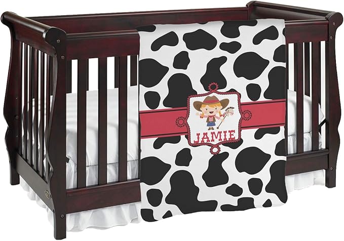 cow print baby blanket