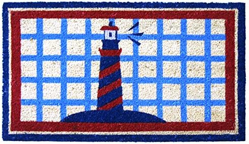 Rubber-Cal 10-106-048 Lighthouse on Cape Cod Doormat, 18 by 30-Inch, Tan