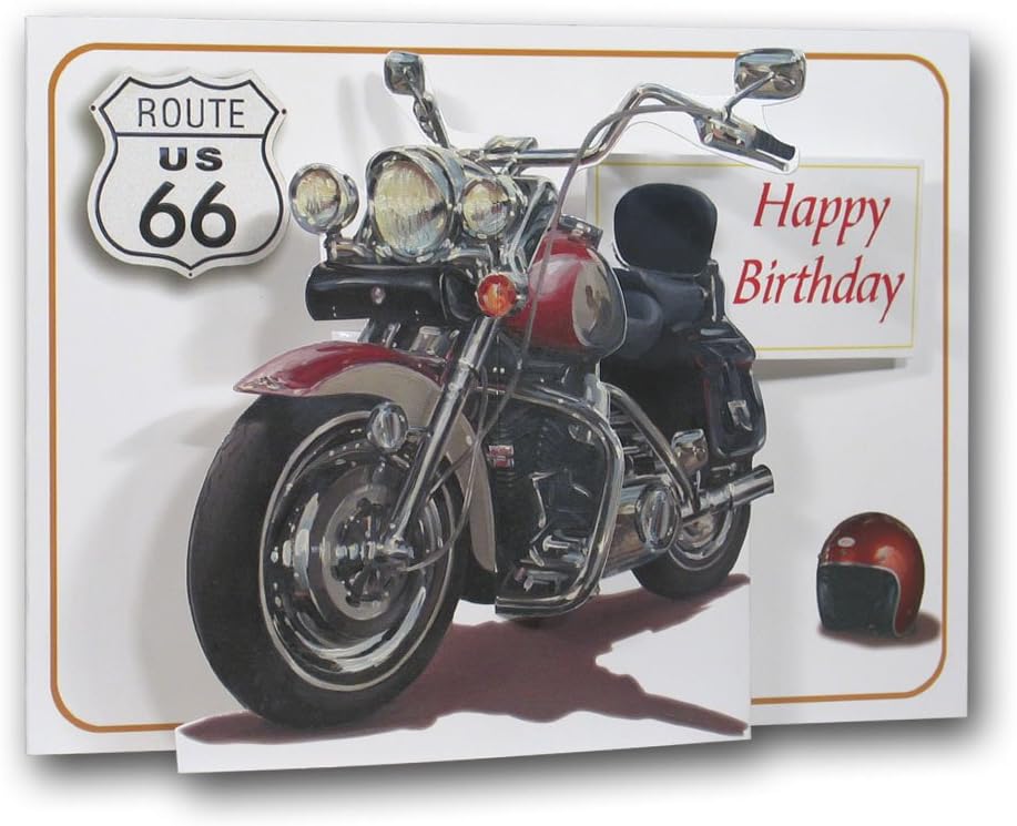 Auguri Di Natale Harley Davidson.Biglietto Di Auguri Di Buon Compleanno Animato Con Immagine In 3d Tema Motocicletta Harley Davidson Pictoria Press Amazon It Cancelleria E Prodotti Per Ufficio