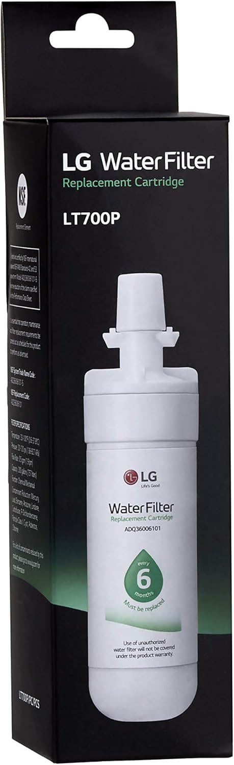 LG LT700P- 6 Month / 200 Gallon Capacity Replacement Refrigerator Water Filter (NSF42 and NSF53) ADQ36006101, ADQ36006113, ADQ75795103, or AGF80300702: Home Improvement
