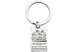 KUIYAI Teamwork Keychain Teamwork Make the Dream Work Keyring Team Gifts