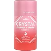Crystal Magnesium Solid Stick Natural Deodorant, Non-Irritating Aluminum Free Deodorant for Men or Women, Safely and Effectively Fights Odor, Baking Soda Free, Coconut + Vanilla, 2.5 oz