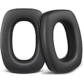 SOULWIT Earpads for Howard Leight by Honeywell Earmuffs Impact Sport/Pro, Sync, Leightning, Awesafe GF01, ZOHAN EM054, PROHEAR 030/036/016, Ear Pads Cushions with Softer Protein Leather - Black