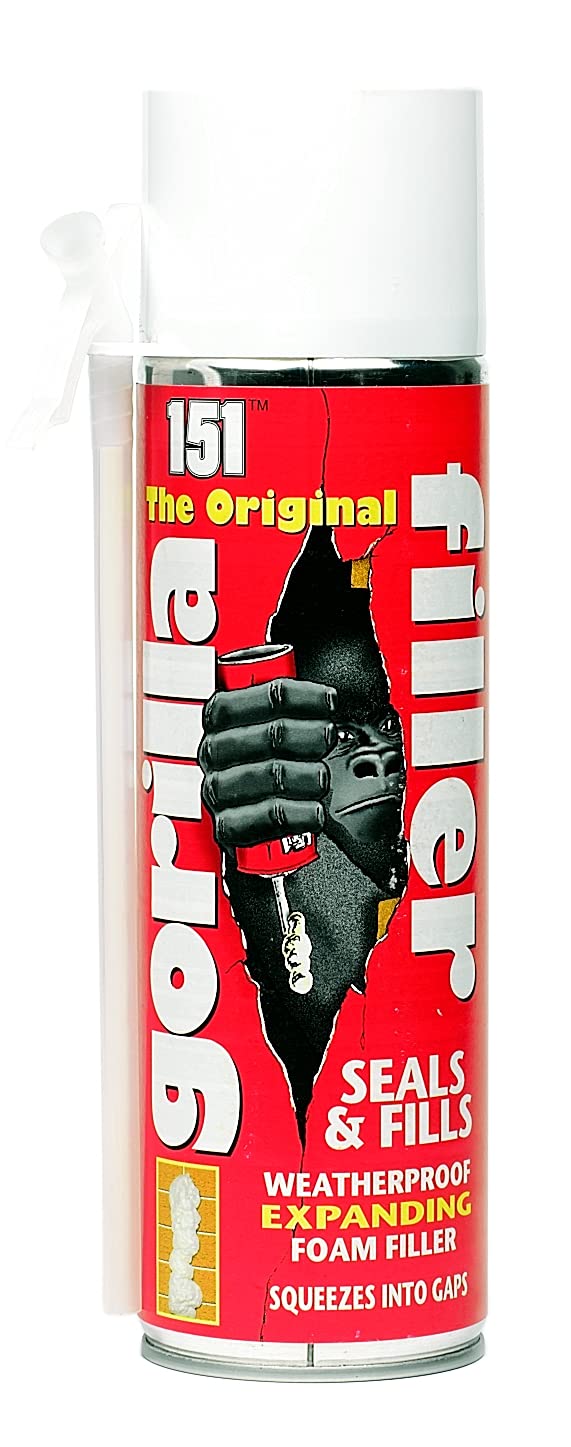 Gorilla Filler 500ml - Expanding Foam Filler | Weatherproof - Ideal for Pipes, Windows, Doors (For Internal & External Use) 500ml
