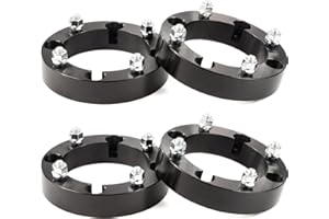 GAsupply 4×156 ATV Wheel Spacers 3/8"-24 Studs, Fit for Ranger Sportsman 400 500 700 800 RZR 800 RZR XP 900, 1.5 inch 38mm 4 Lug Black Wheel Spacer Adapters 131mm Hub Bore, 4 Pcs