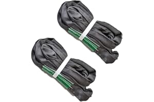RUNNER DEER Black Spanset Round Slings 2-Pack 5300lb for Aerial Hoop Rigging polyeste sling for Yoga Hammock Aerial Silks Wrap Over Tree Limbs or Beams