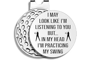 Pishovi Funny Golf Ball Markers with Hat Clip, Men Golf Accessories, Birthday Retirement Golf Gifts for Dad, Husband, Grandpa, Golf Lover