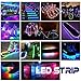 Led Strip Lights Battery Powered, RGB led Strip with RF Remote, Waterproof, 4 AA Batteries, Underglow Light for Longboard, Skateboards and Scooter, Bicycle, TV (1x 3.28ft) (5050 RGB, 1x 3.28ft)