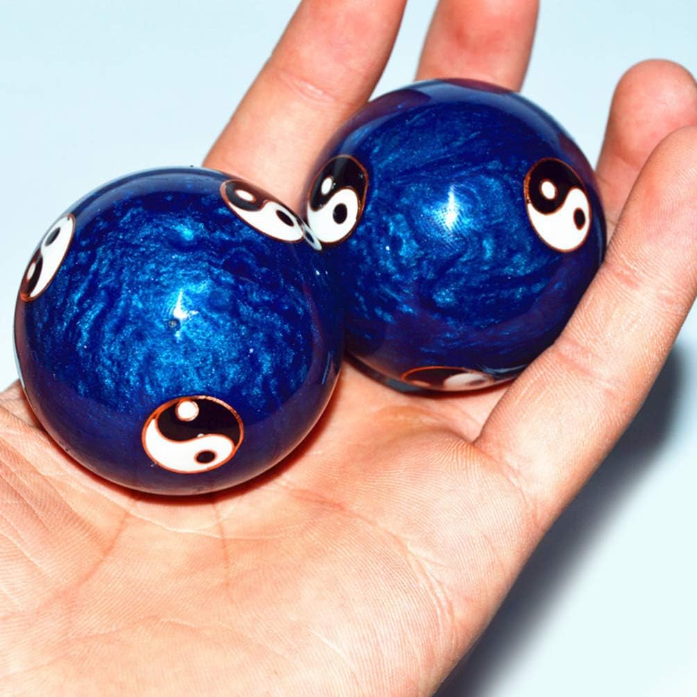 2pcs Baoding Balls Massage Balls Therapy Handballs with Case Hand Massager Stress and Pain Relief & Hand/Wrist Massage Therapy Finger Exercise Health Care Baoding Balls Physio Ball - Image 5