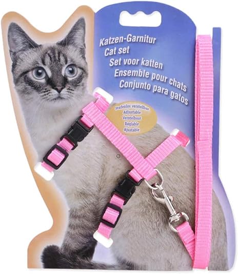 Wapt Pet Harnais Chat En Nylon Avec Laisse De Promenade Harnais Taille Unique Reglable Pour Animal De Compagnie Garantie 2 Ans Rose Amazon Fr Animalerie