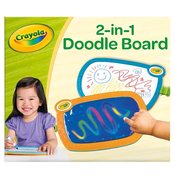 CRAYOLA 2-IN-1 DOODLE BOARD FOR TODDLERS, SQUISHY &...