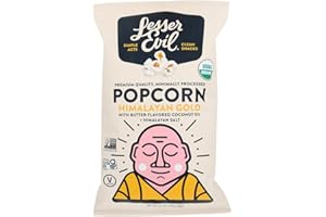 LESSEREVIL Lesser Evil Organic Himalayan Gold Popcorn, Gluten Free, Non GMO, 4.6 Ounces (Pack Of 3)
