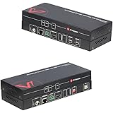 AV Access USB KVM Extender,100m(330ft) 4K 60Hz over Cat5e/6a ,Keyboard+Mouse+HDMI+USB,4 ports USB2.0,RS232,Independent EDID Management
