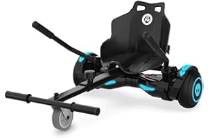 Gotrax Hoverboard Kart Seat Attachment Accessory for 6.5" 8" 8.5" 10" Self Balancing Scooter, Adjustable Frame Length and Handlebar Control Buggy Attachment, Hover Board Go Kart Accessory Kids Adults