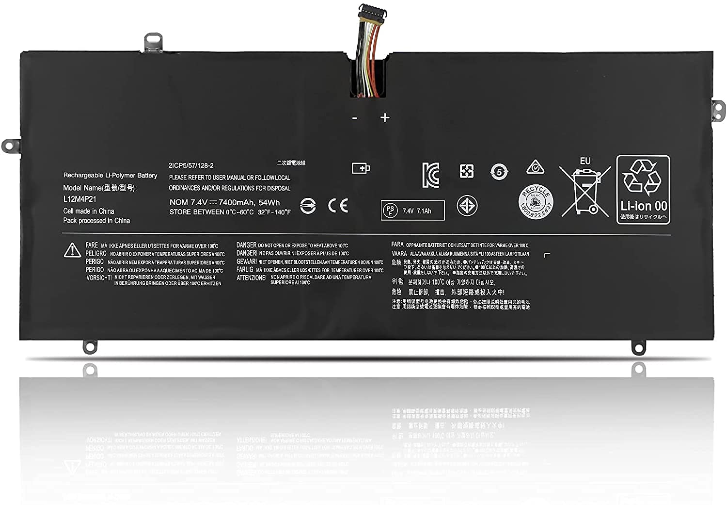 L12M4P21 121500156 21CP5/57/128-2 L13S4P21 L13M4P0 Laptop Battery Replacement for Lenovo IdeaPad Yoga 2 Pro 13 Y50-70AS-ISE Y50-70AM-IF Y50-70AS-IS 121500156 Series(7.4V 54Wh)