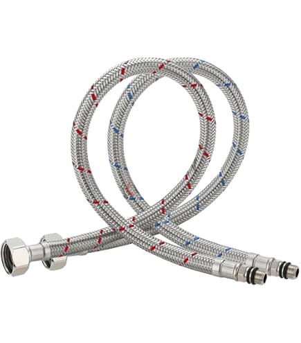 4.9FT Flexible Faucet Hose Attachment – Adjustable Connector For Sink, Large Humidifiers, Buckets, & Outdoor Cleaning – Includes Clamp & Zip Tie