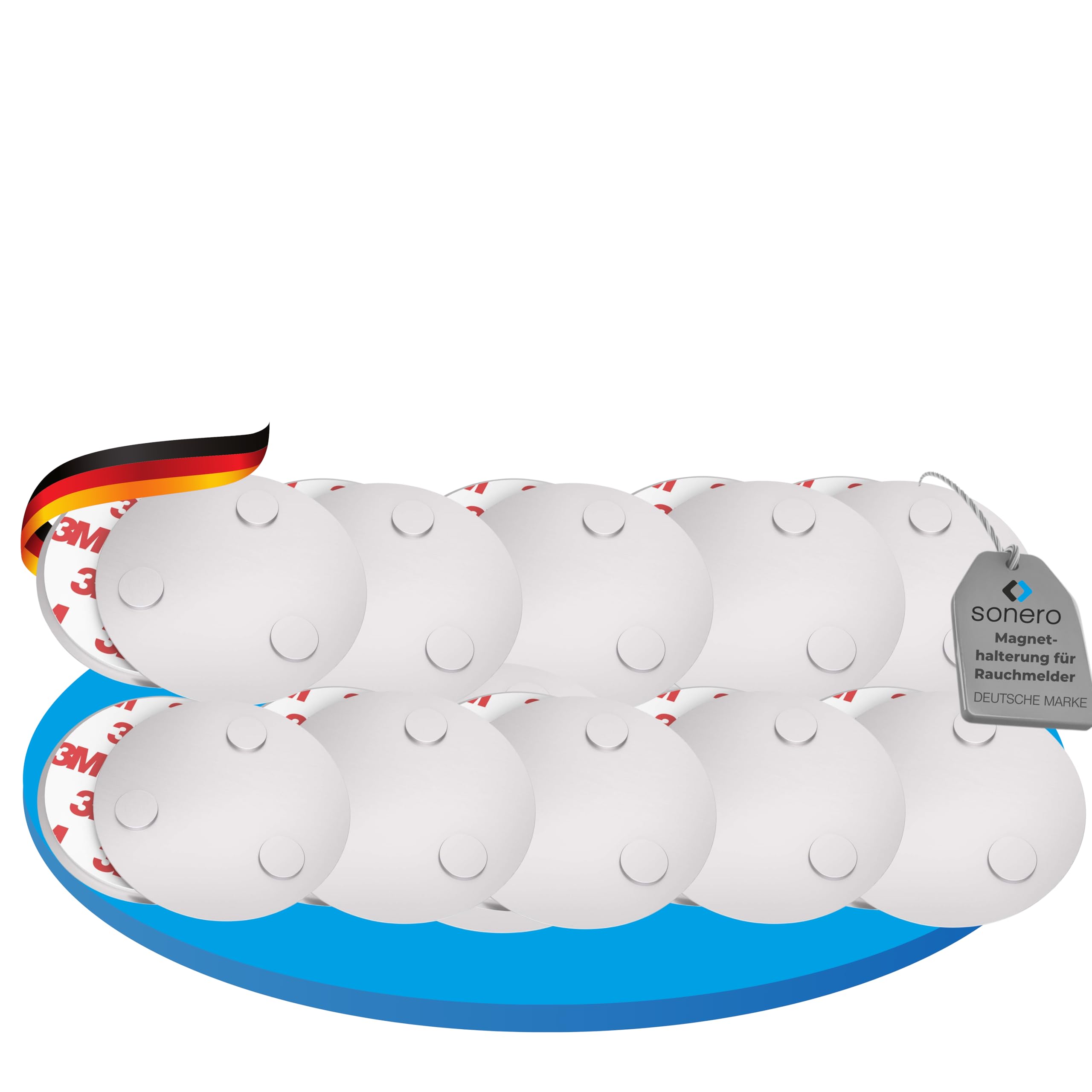 Sonero MH-070 Magnetic Holder for Smoke Detectors (Carbon Monoxide Detector and Other Products), MH-070-10