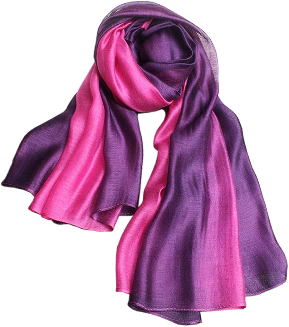 SNUG STAR Cotton Silk Scarf Elegant Soft Wraps Color Shade Scarves for