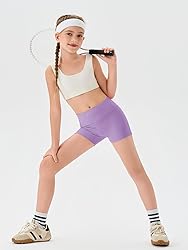 Haloumoning Girls Athletic Shorts Kids High Waisted