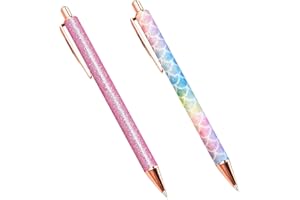 ARVAKR 2 Pack Craft Weeding Pens, Essential Adhesive Vinyl Tool, Precision Needle Retractable Pin Pen for Craft Weeding, Vinyl Air Release or Car Puncturing Installation,Rainbow Scale and Pink